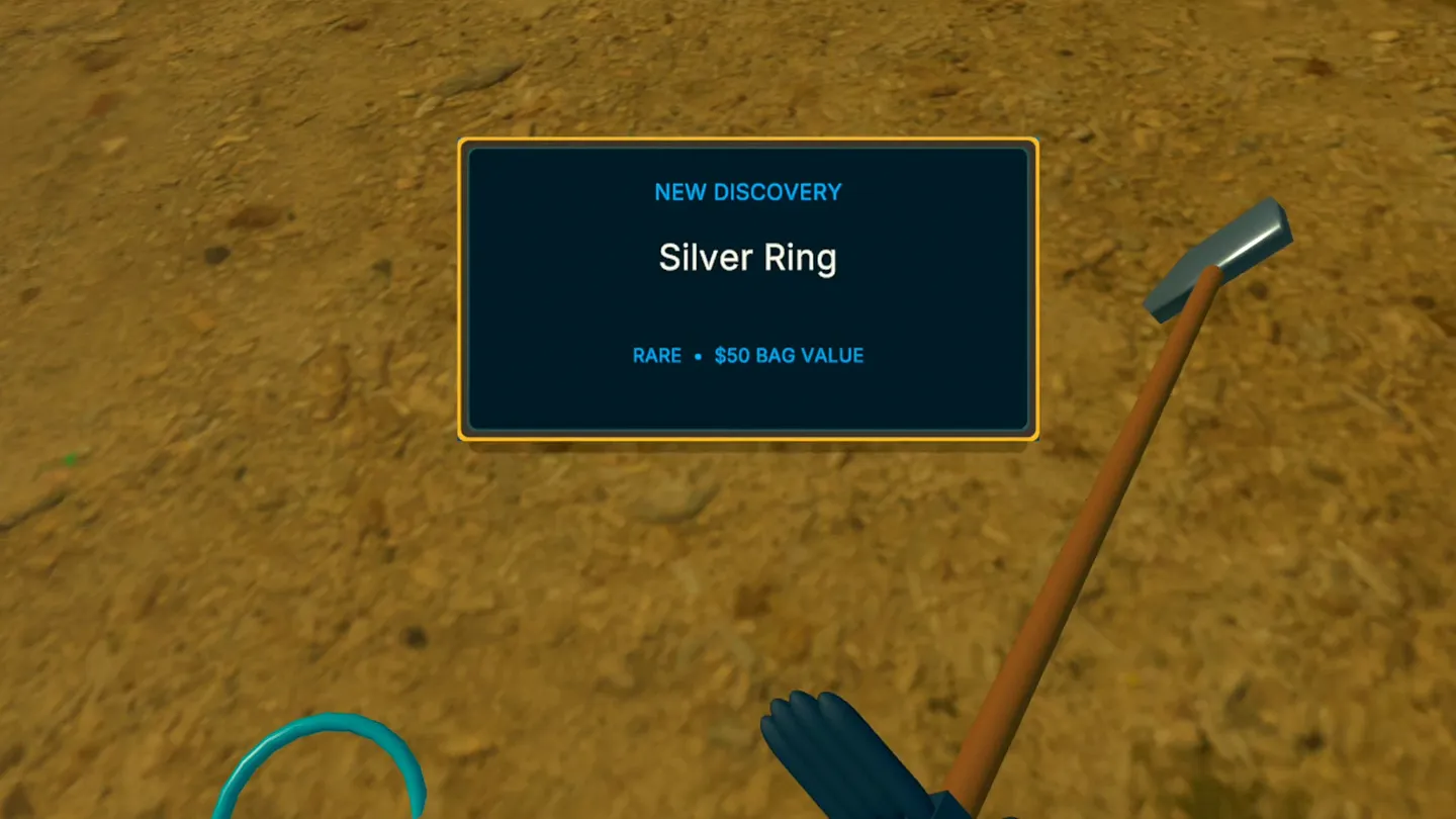 Silver ring discovery while digging in Treasure Hunter Metal Detector